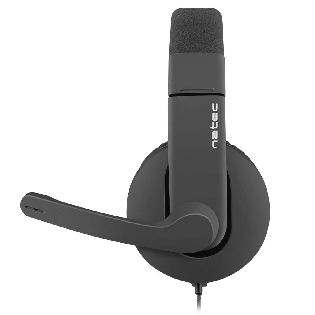 Natec Rhea casque filaire Jack 3,5 mm avec microphone noir NSL-1452