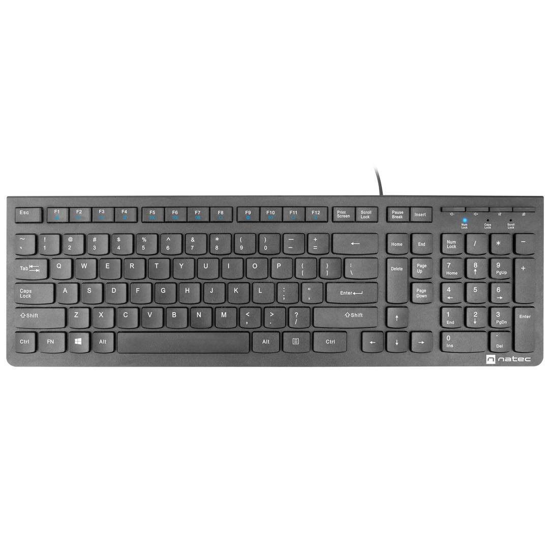 Teclado Americano USB slim Americano Natec Discus 2 NKL-1829