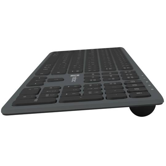Teclado Bluetooth sem fio tcheco/eslovaco 2.4 GHz de alumínio fino Natec Dolphin NKL-1977