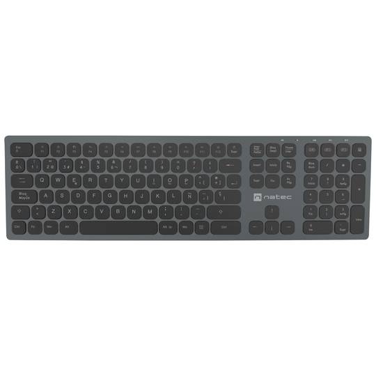 Teclado Español inalámbrico Bluetooth 2.4GHZ slim aluminio Natec Dolphin NKL-1830