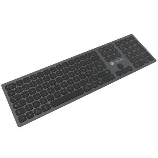 Teclat Francès sense fil Bluetooth 2.4GHZ slim alumini Natec Dolphin NKL-1976