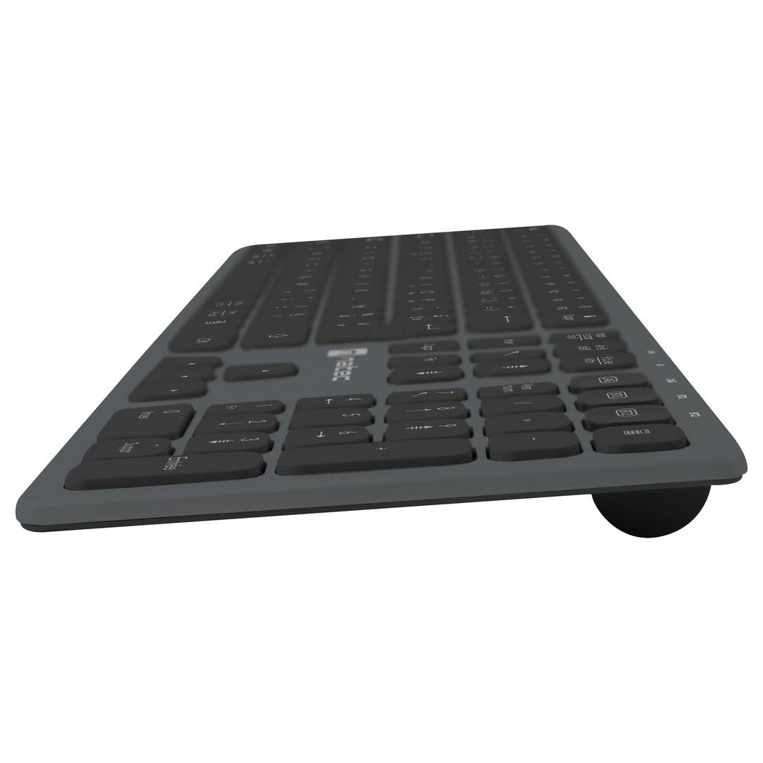 Teclat Francès sense fil Bluetooth 2.4GHZ slim alumini Natec Dolphin NKL-1976