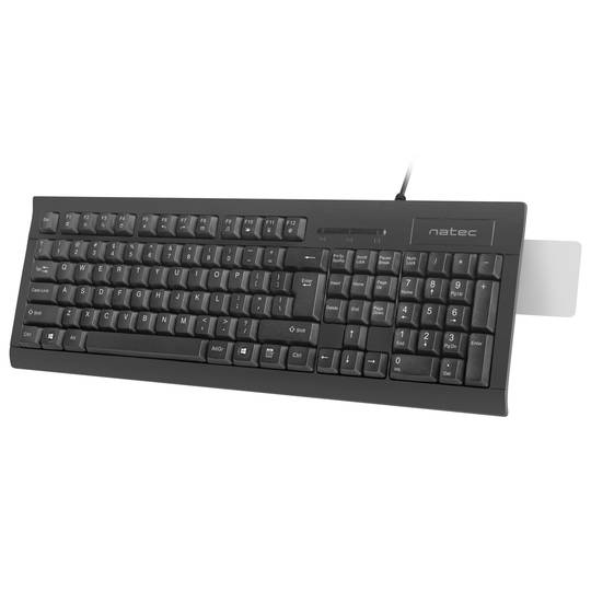 Teclat Americà USB Natec Moray amb lector de targetes NKL-1055