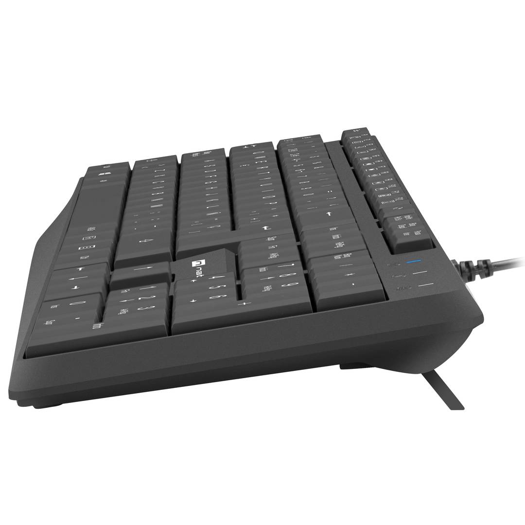 Hiszpańska klawiatura USB Natec Nautilus slim czarna NKL-1948