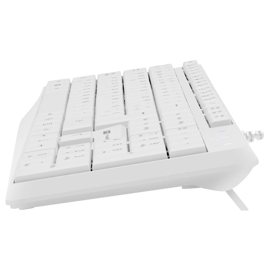 Clavier USB espagnol Natec Nautilus slim blanc NKL-1949