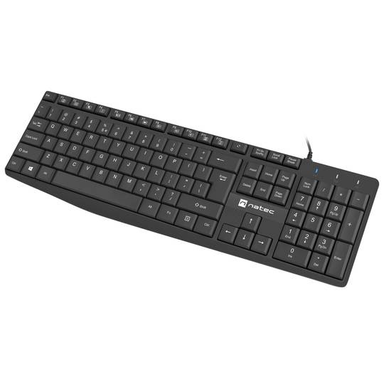 Clavier USB américain Natec Nautilus slim noir NKL-1950