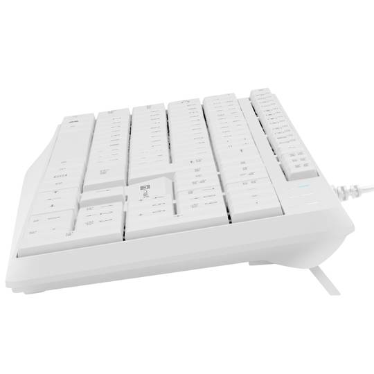 Amerykańska klawiatura USB Natec Nautilus slim biała NKL-1951