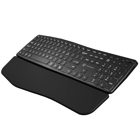Teclat ergonòmic Americà Natec Porifera sense fil Bluetooth + 2.4GHZ NKL-1995