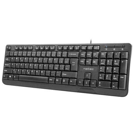 Teclado USB Checo/Eslovaco Natec Trout slim negro NKL-1151