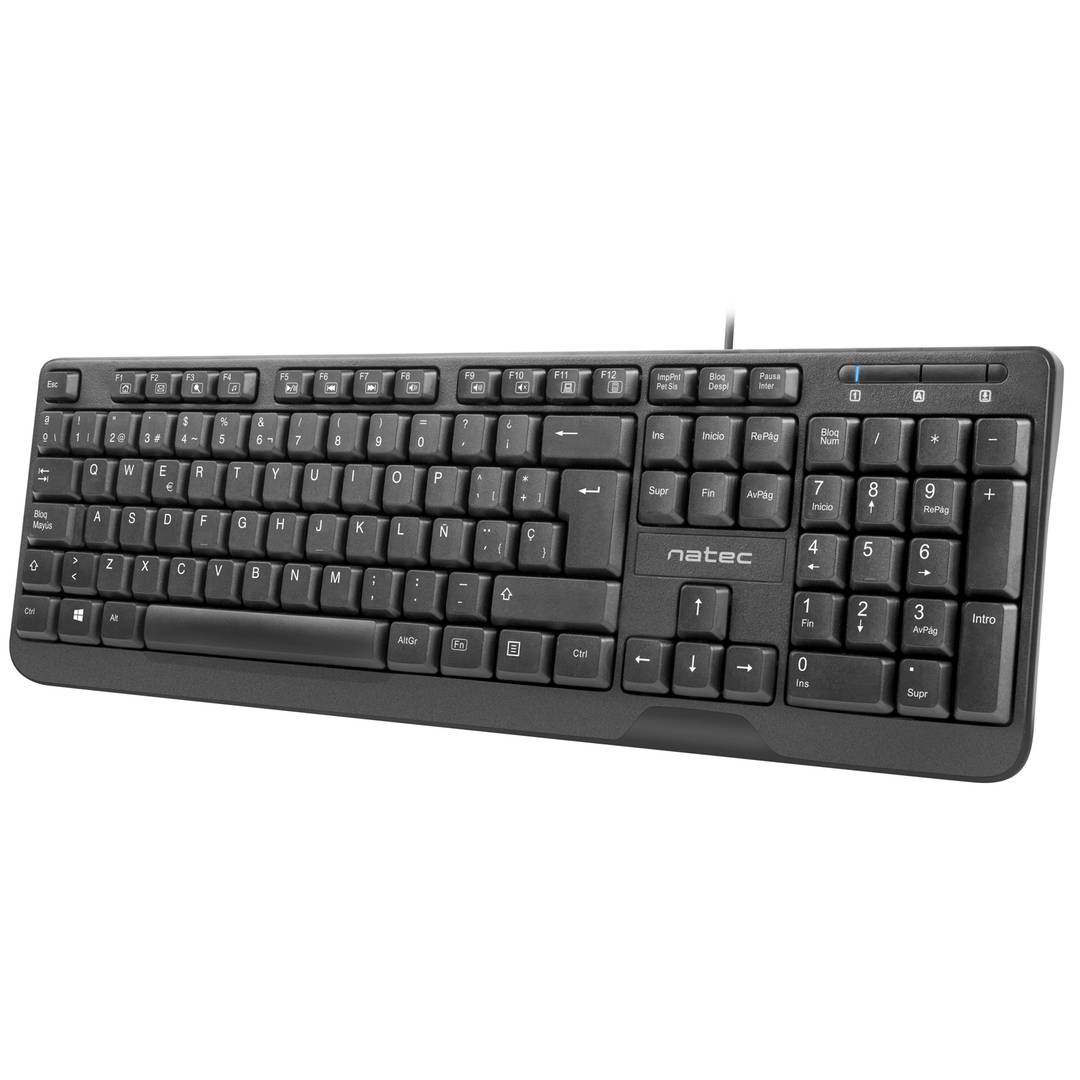 Natec Trout slim black Spanish USB keyboard NKL-1720