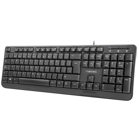 Natec Trout slim black Spanish USB keyboard NKL-1720