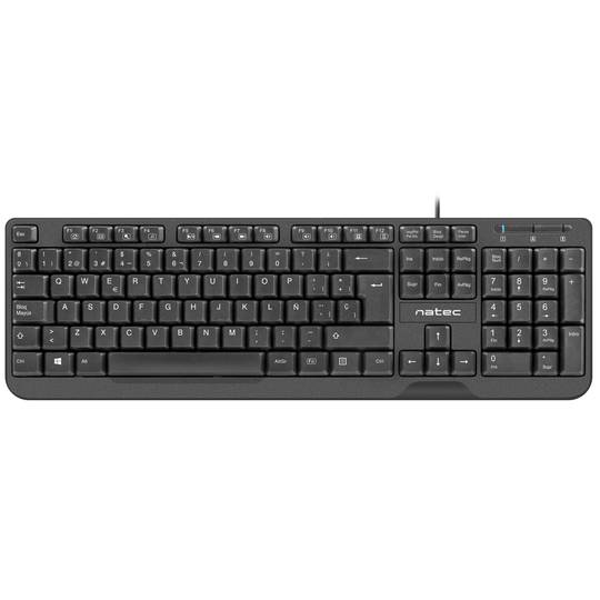 Natec Trout slim black Spanish USB keyboard NKL-1720