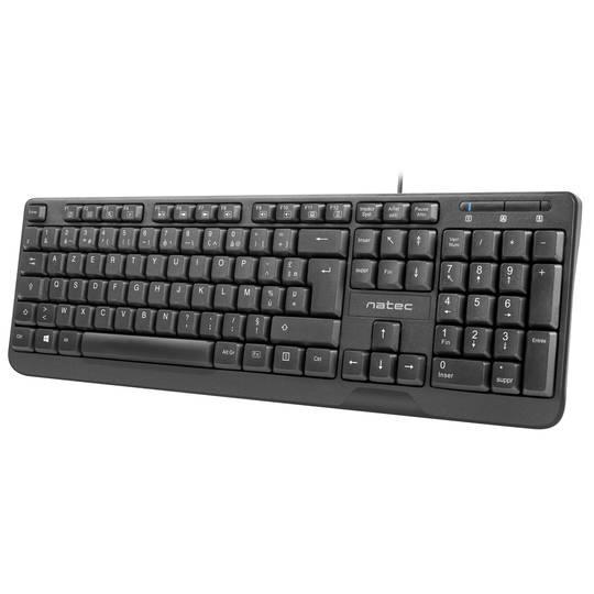 Clavier USB français fin noir Natec Trout NKL-1854