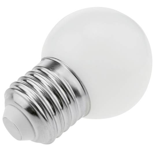 Bombilla LED G45 E27 230VAC 0,5W luz blanco cálido 10 pack