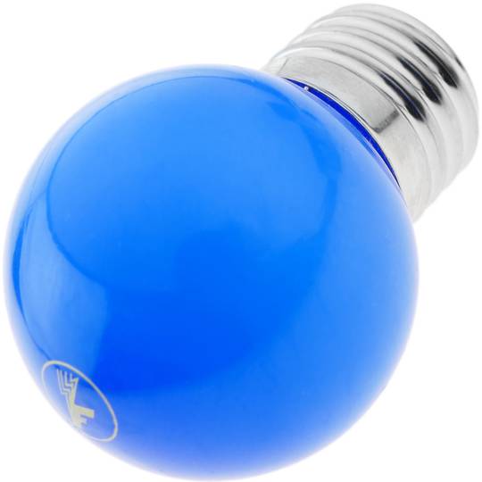 Lampadina LED G45 0,5W 230VAC E27 luce blu 10 pack