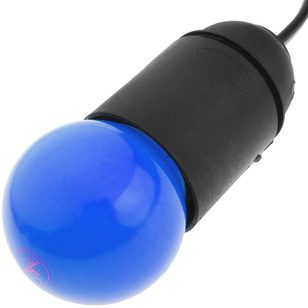 Bombilla LED G45 E27 230VAC 0,5W luz azul 10 unidades