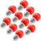 LED-lamp G45 E27 230VAC 0,5 W rood licht 10 pack