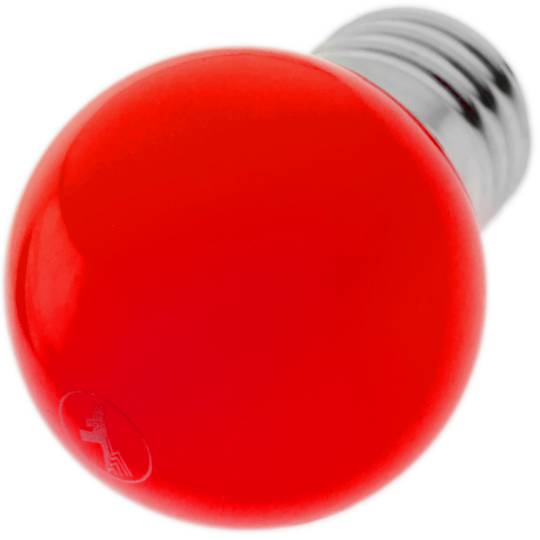 Lampadina LED G45 1,5W 230VAC E27 luce rosso 10 pack