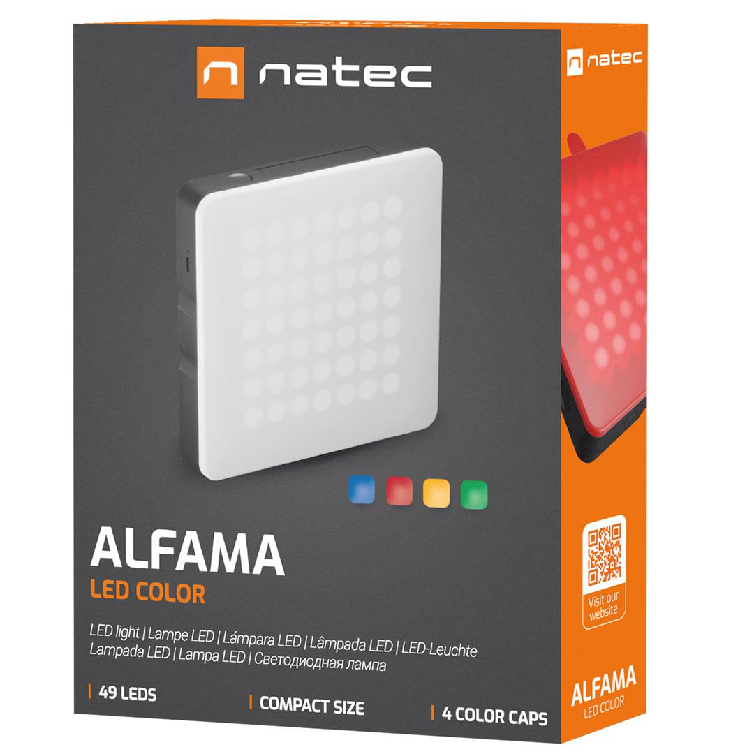 Natec Alfama NLL-1831 LED Camera Light with 4 Color Overlays
