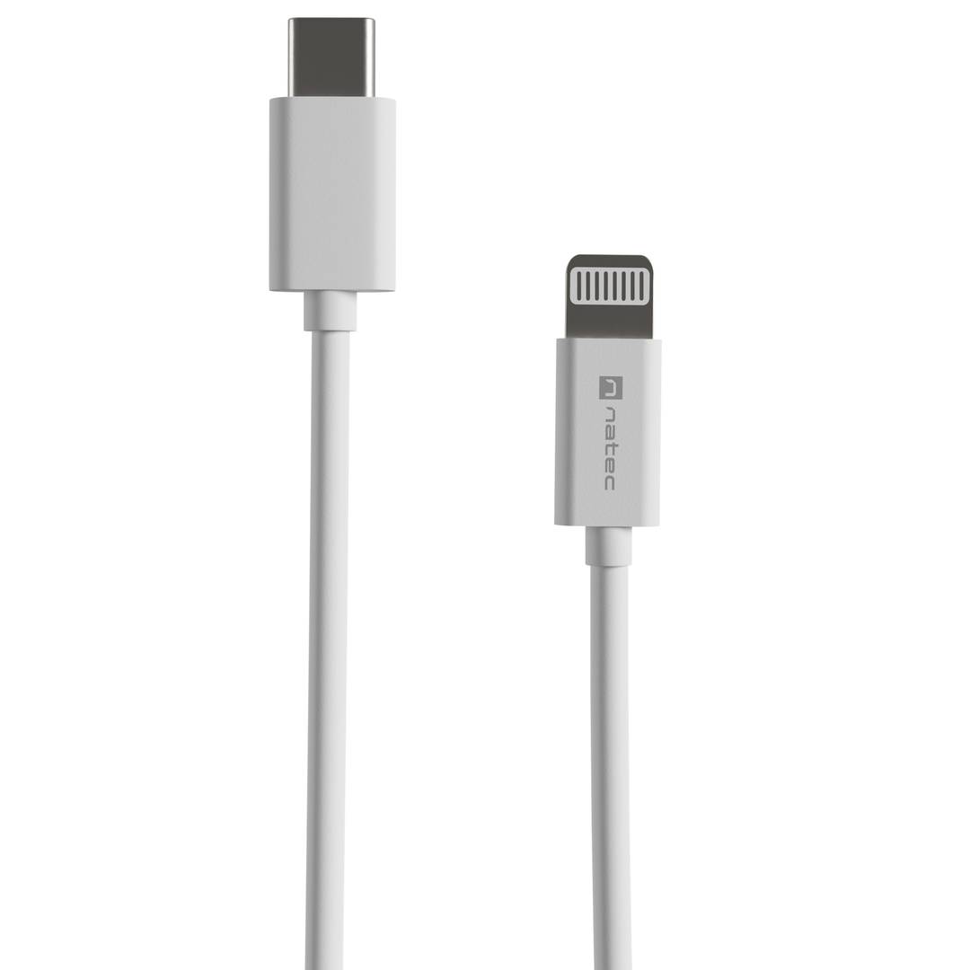 Cavo USB tipo C maschio a Lightning maschio, bianco, 1 metro, NATEC PRATI NKA-2150