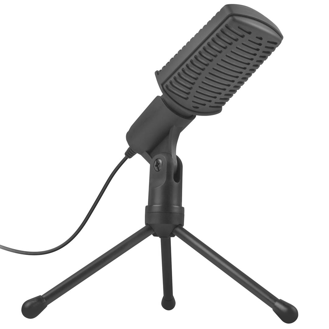 Natec Asp NMI-1236 kardioidalny mikrofon pojemnościowy ze statywem i czarnym kablem 1,8 m