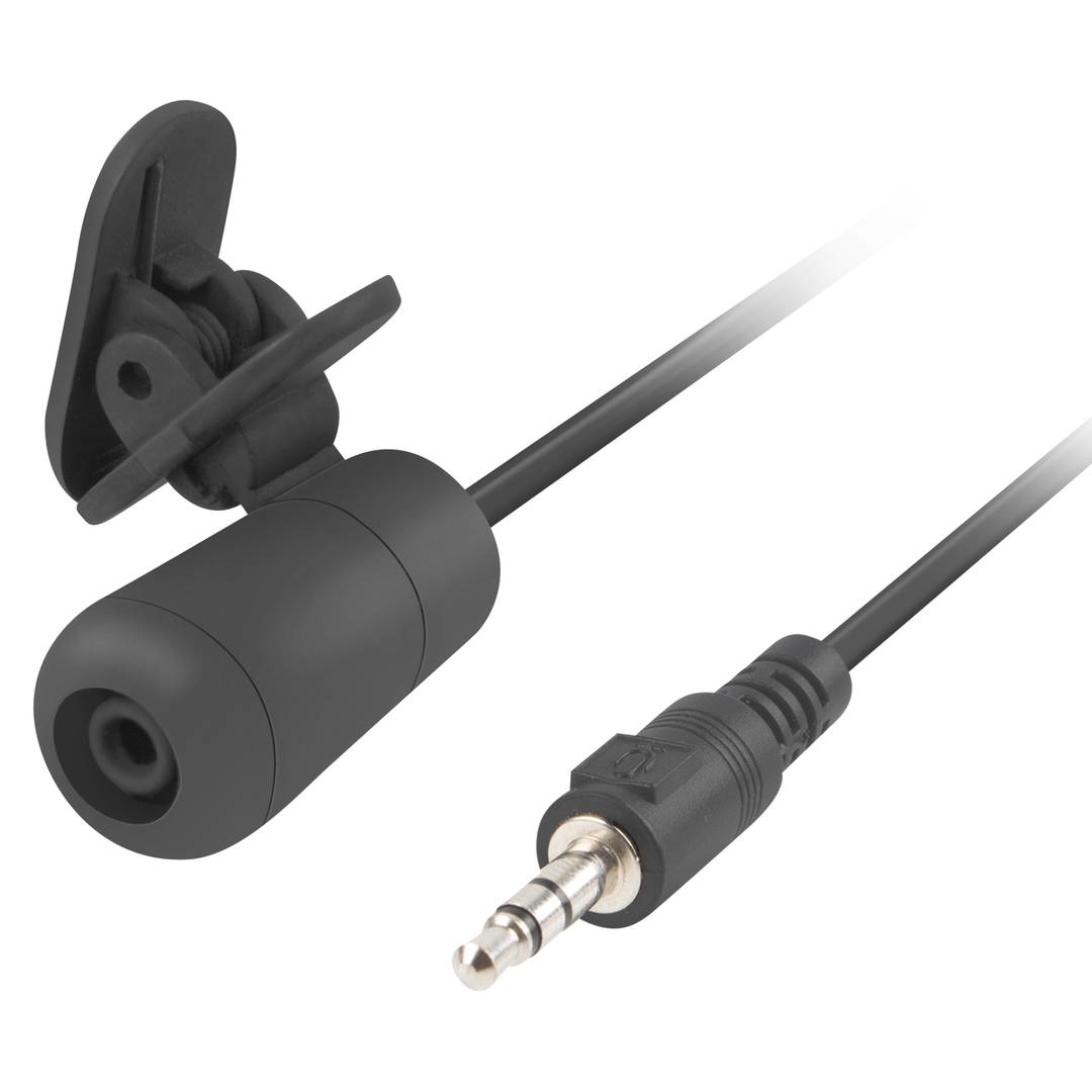 Microfono a condensatore Natec Bee NMI-1351 con clip e cavo da 1,8 m, nero