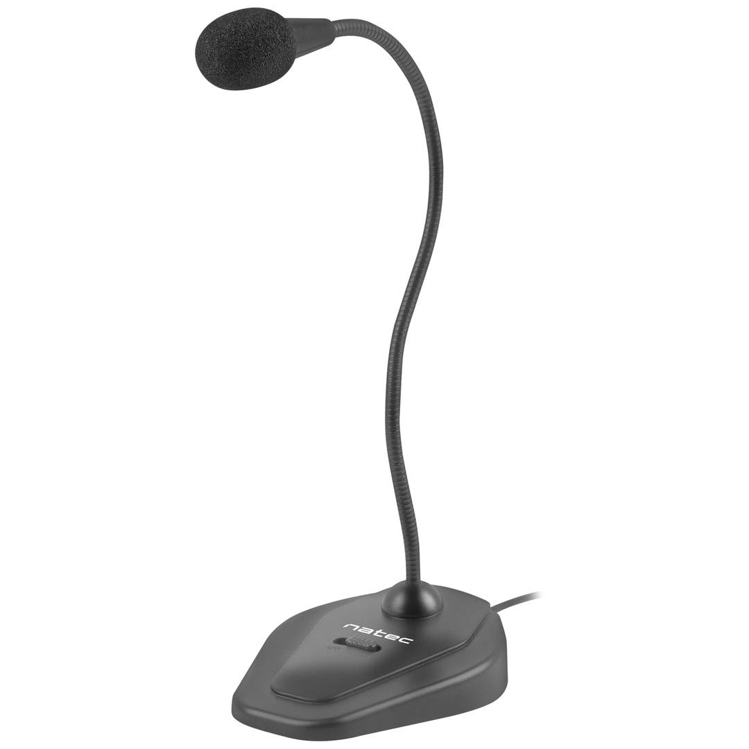 Dynamic microphone with flexible arm and mute button, black Natec Giraffe 2 NMI-1563