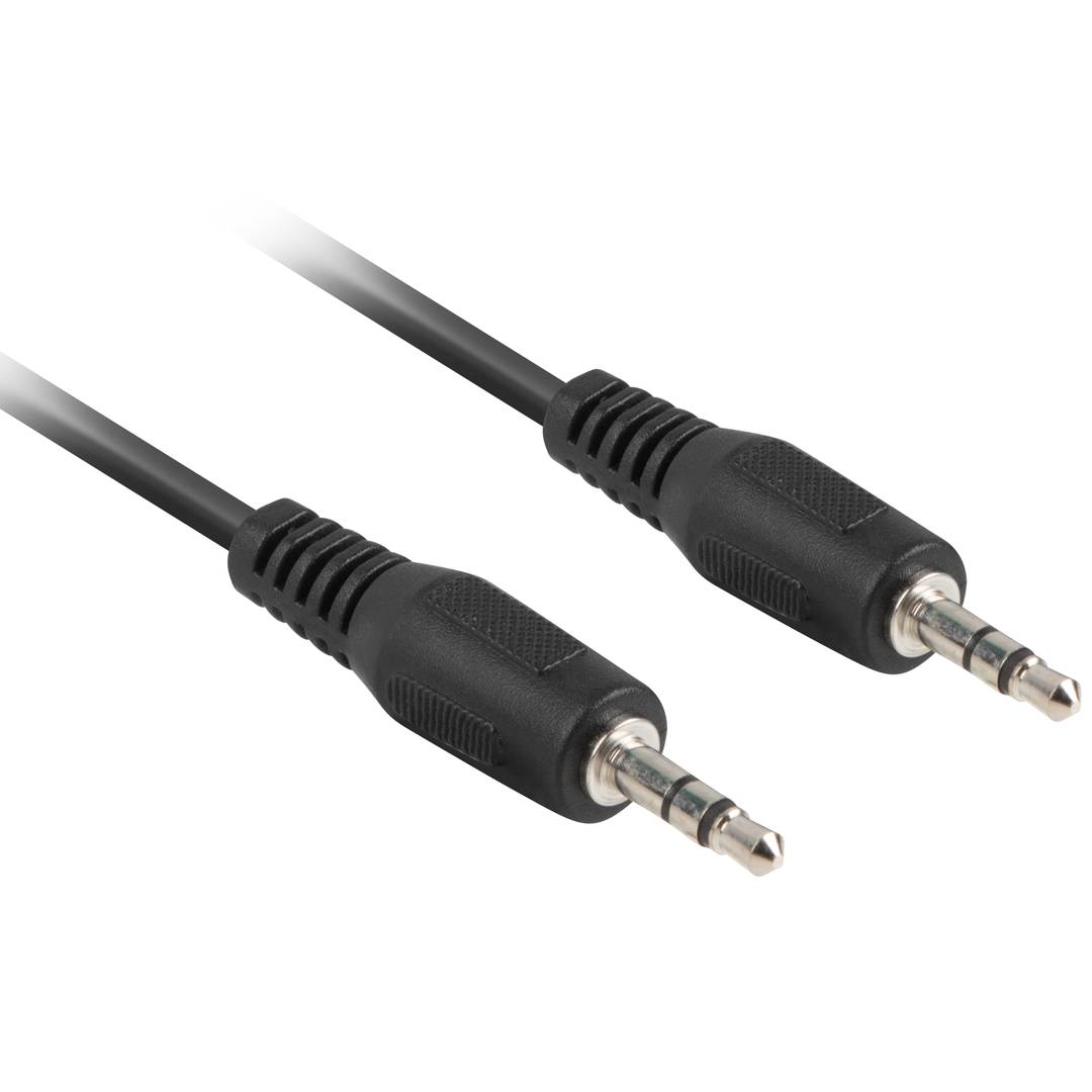 Cabo de áudio estéreo Minijack 3,5 mm M/M preto com 3 pinos 1,2 m Natec Extreme Media NKA-0538
