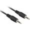 Cabo de áudio estéreo Minijack 3,5 mm M/M preto com 3 pinos 1,2 m Natec Extreme Media NKA-0538