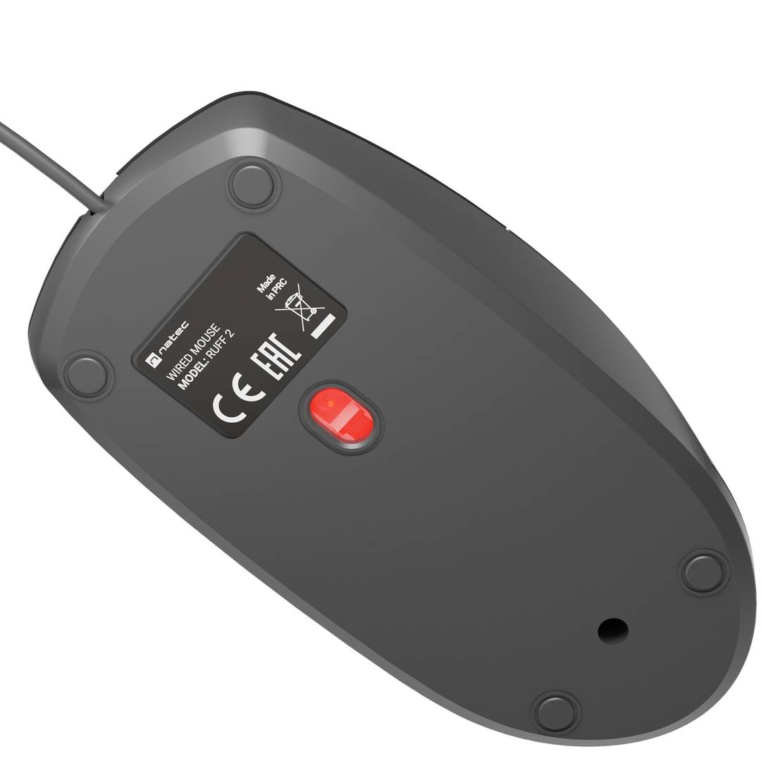Rato óptico Natec Ruff 2 1000DPI preto NMY-1987