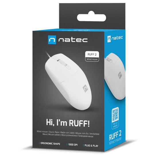 Ratolí òptic Natec Ruff 2 1000DPI color blanc NMY-1988