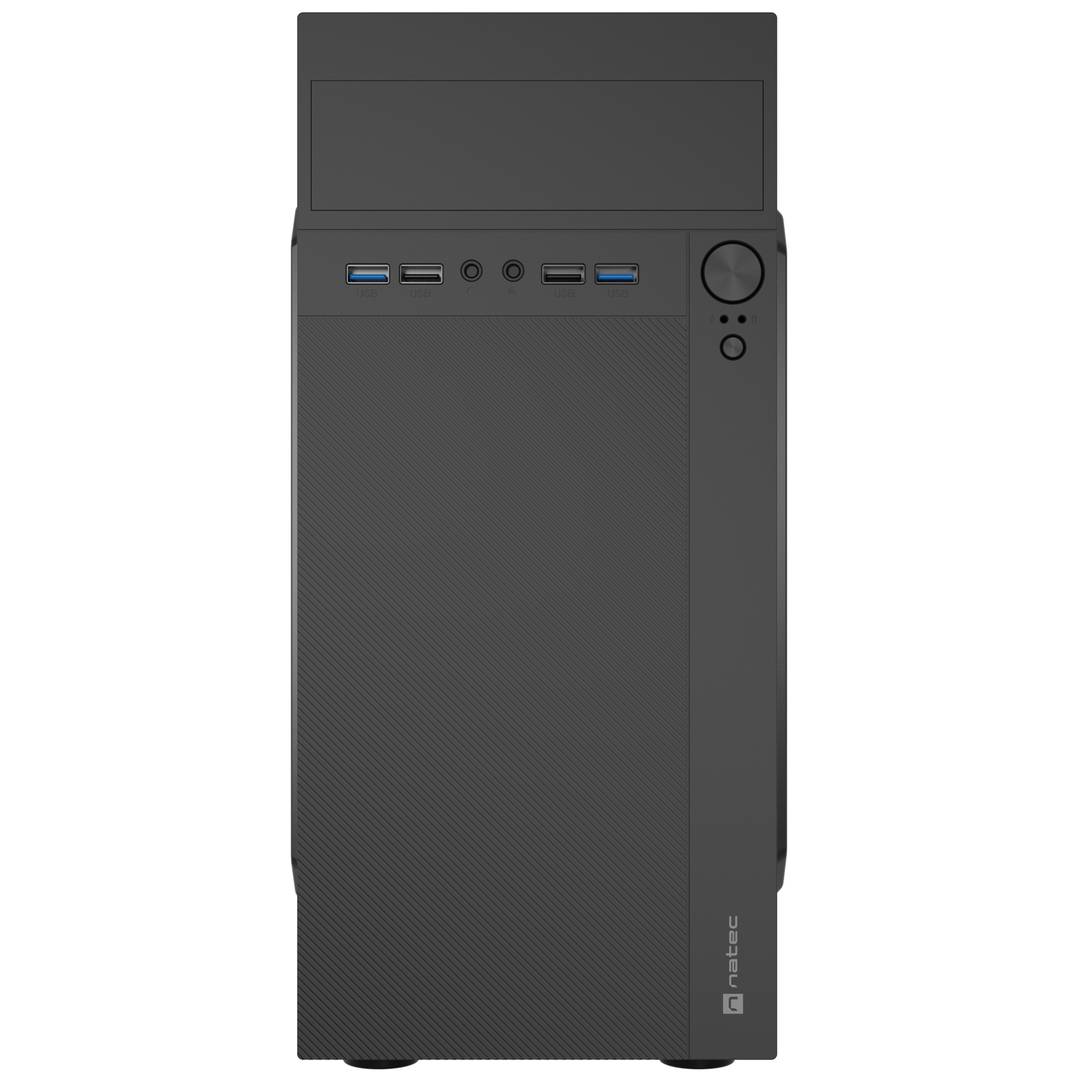 Boîtier PC avec 4 ports USB Natec Helix Matx mini tour noir NPC-2038