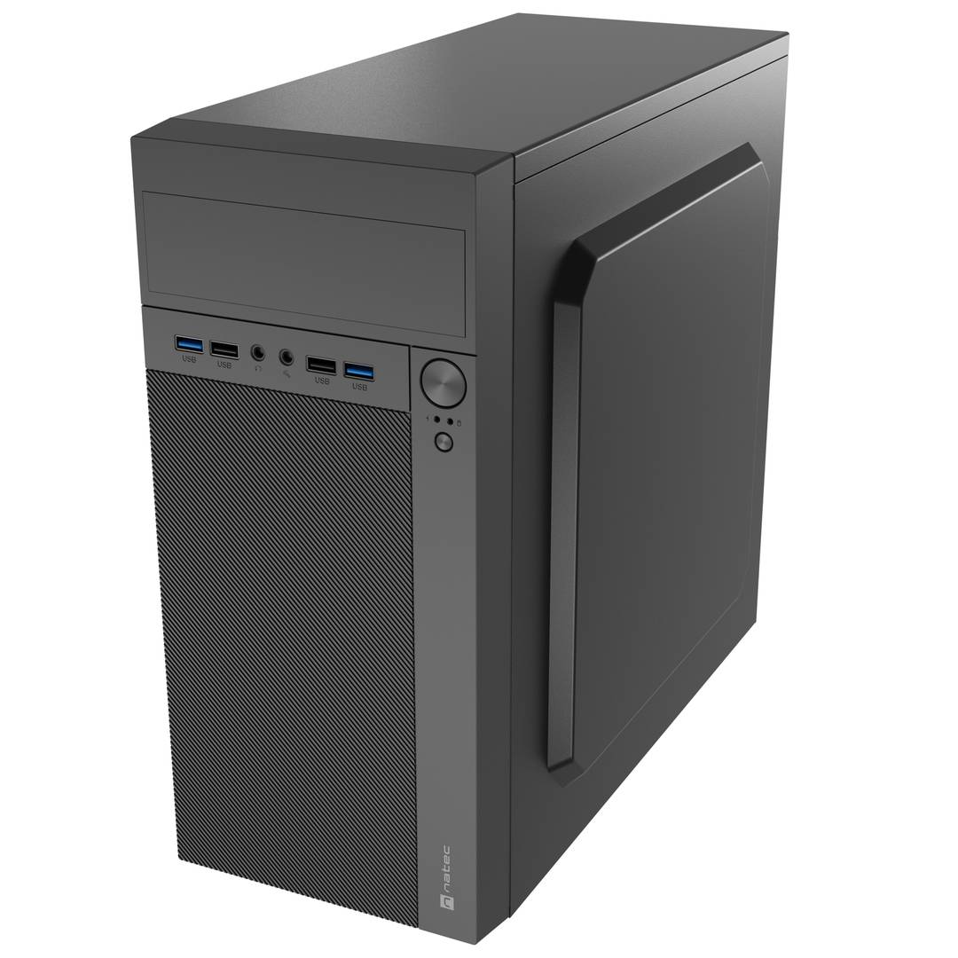 Boîtier PC avec 4 ports USB Natec Helix Matx mini tour noir NPC-2038