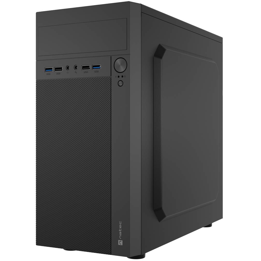 Boîtier PC avec 4 ports USB Natec Helix Matx mini tour noir NPC-2038