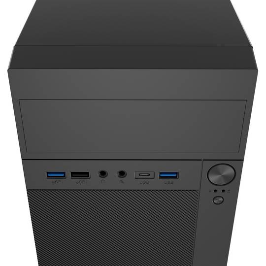 Caixa per a PC amb 4 ports USB Natec Helix USB C MATX Mini Torre Negra NPC-2171