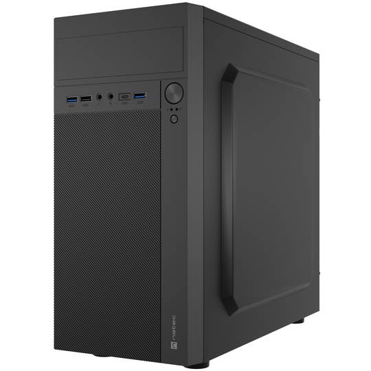Caixa per a PC amb 4 ports USB Natec Helix USB C MATX Mini Torre Negra NPC-2171