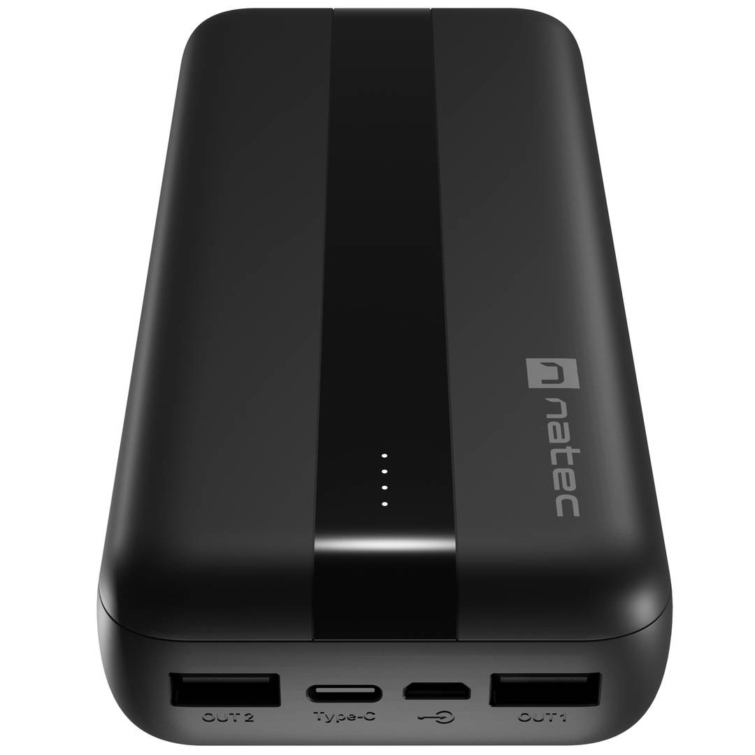 Natec Trevi NPB-1922 20000mAh Banco de potência 2x USB-A + 1x USB-C Preto