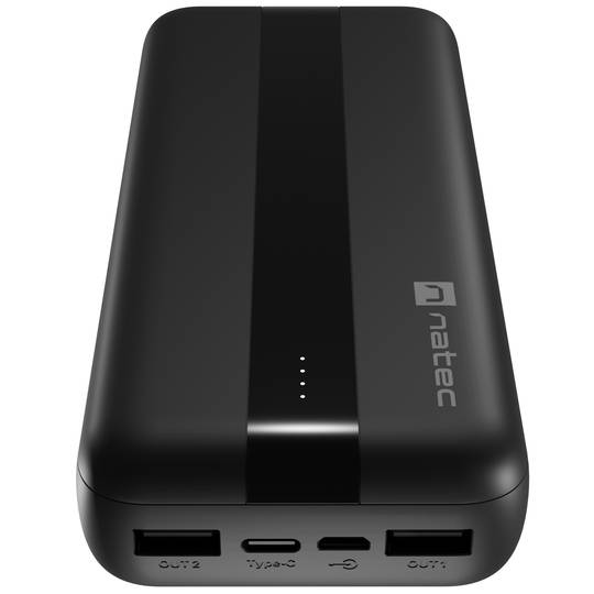 Natec Trevi NPB-1922 20000mAh Banco de potência 2x USB-A + 1x USB-C Preto