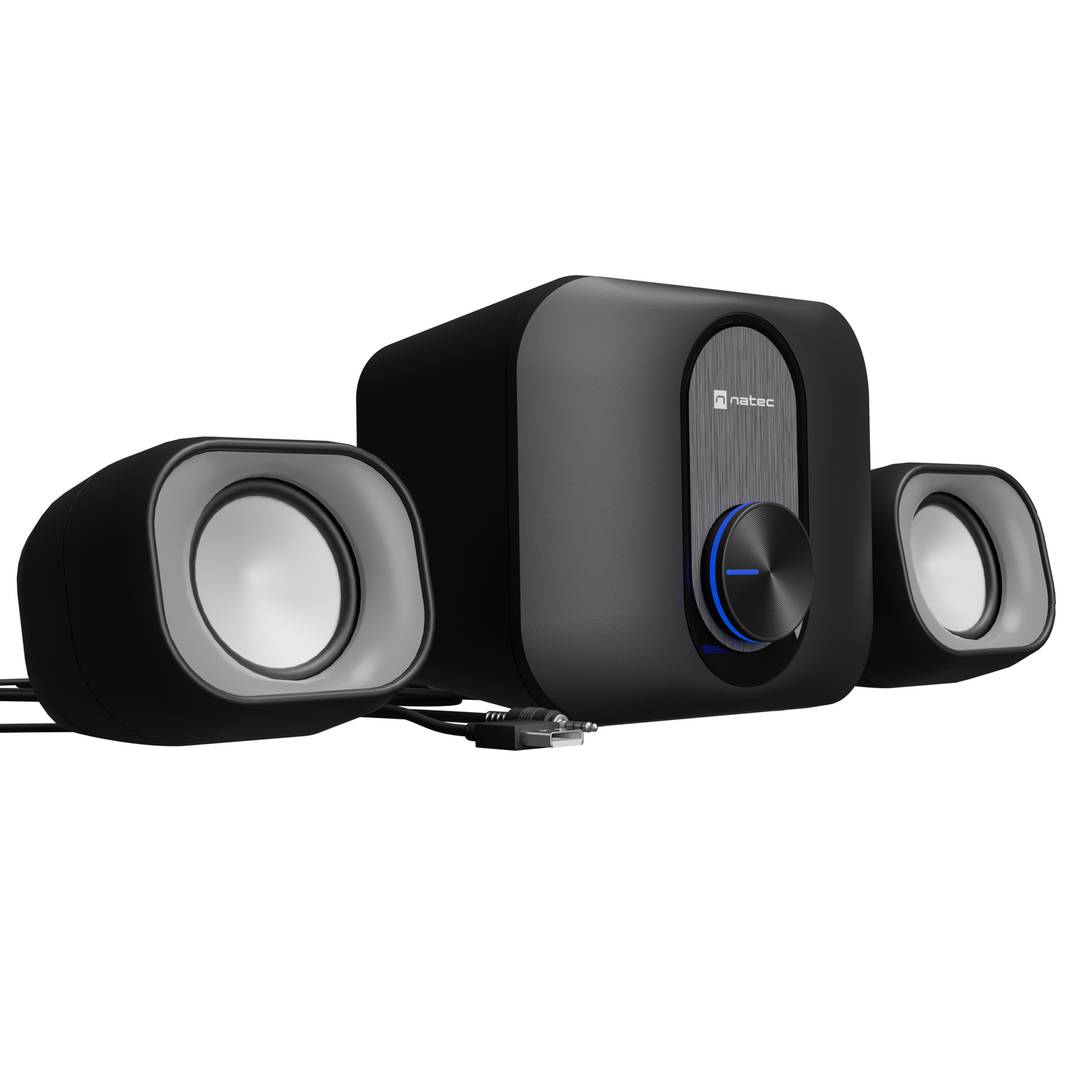 Système de haut-parleurs pour ordinateur de bureau ou portable Natec PUG NGL-2111 11 W RMS 2.1 Noir