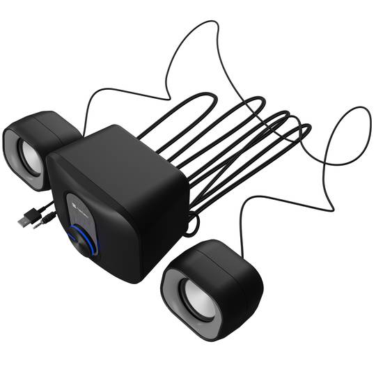 Système de haut-parleurs pour ordinateur de bureau ou portable Natec PUG NGL-2111 11 W RMS 2.1 Noir