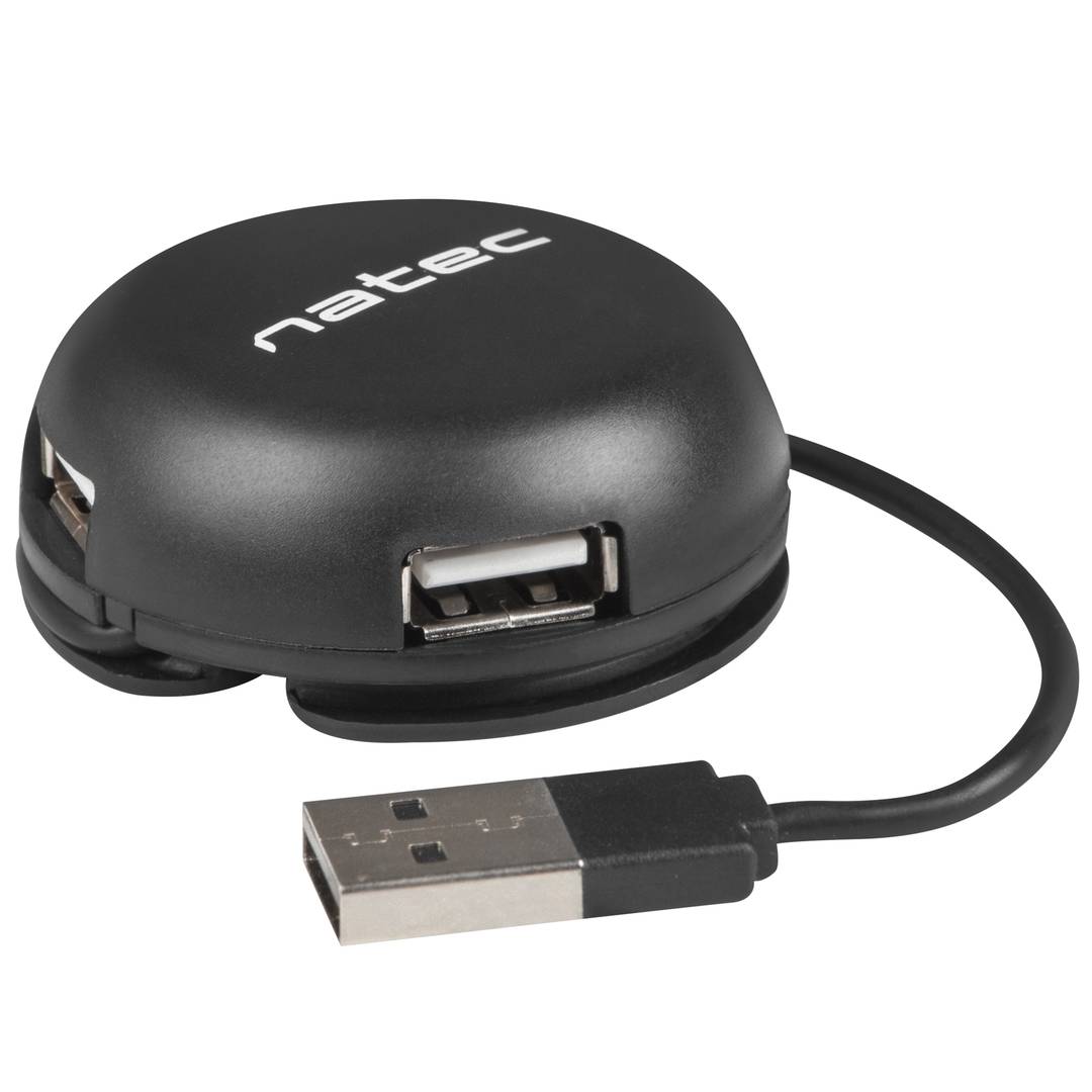 Natec Bumblebee NHU-1330 4-portowy koncentrator USB typu A 2.0 czarny