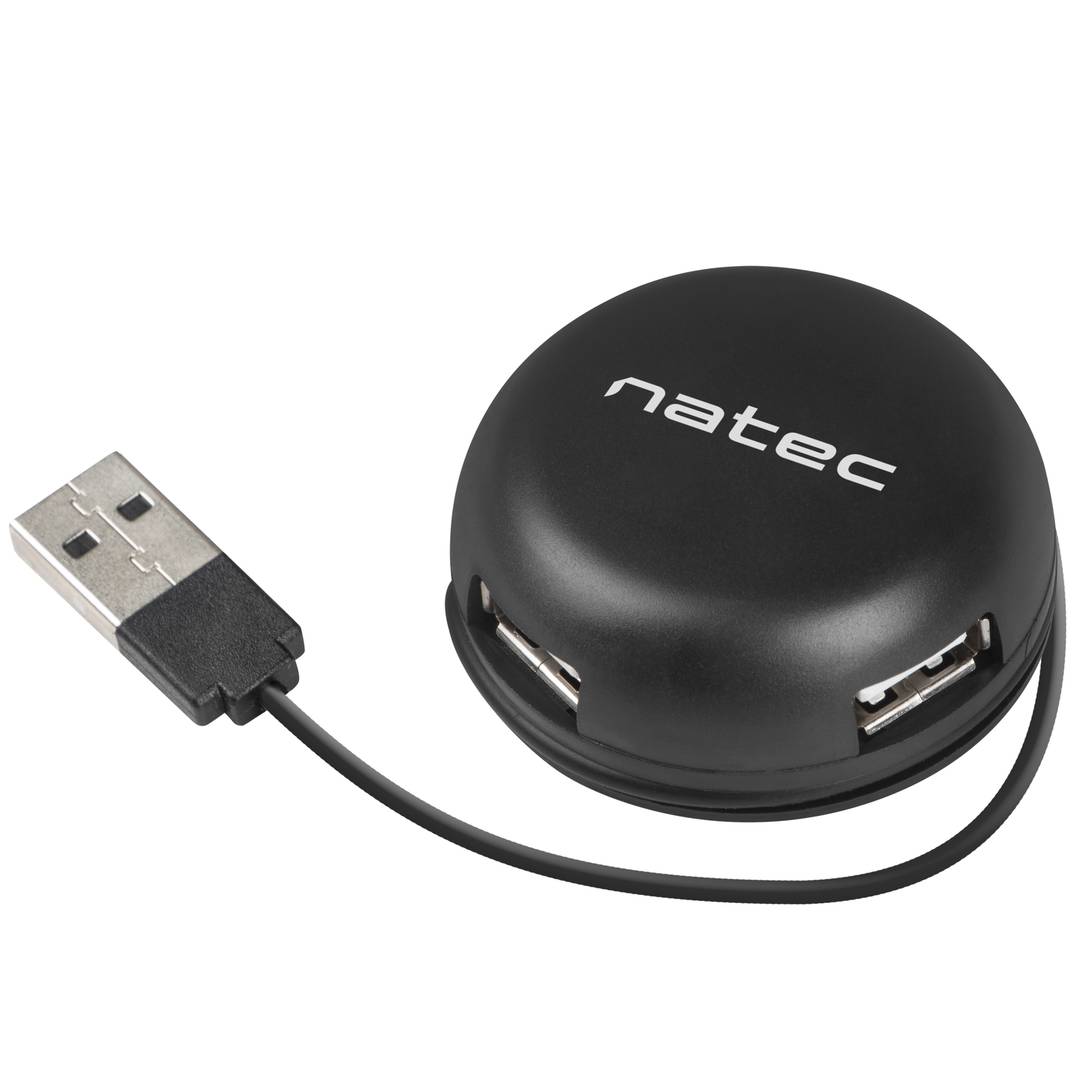 Natec Bumblebee NHU-1330 4-portowy koncentrator USB typu A 2.0 czarny