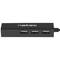 Natec Dragonfly NHU-1413 3-portowy koncentrator USB typu A 2.0 + RJ45 czarny