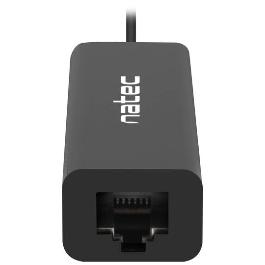 Natec Dragonfly NHU-1413 3-portowy koncentrator USB typu A 2.0 + RJ45 czarny