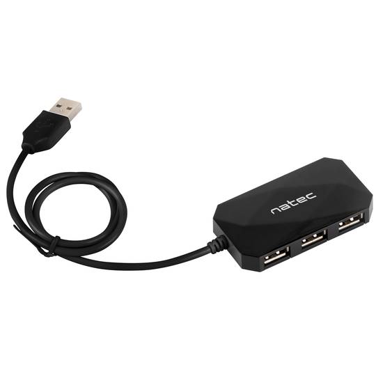 Natec Locust NHU-0647 Hub USB Tipo A 2.0 Preto de 4 portas