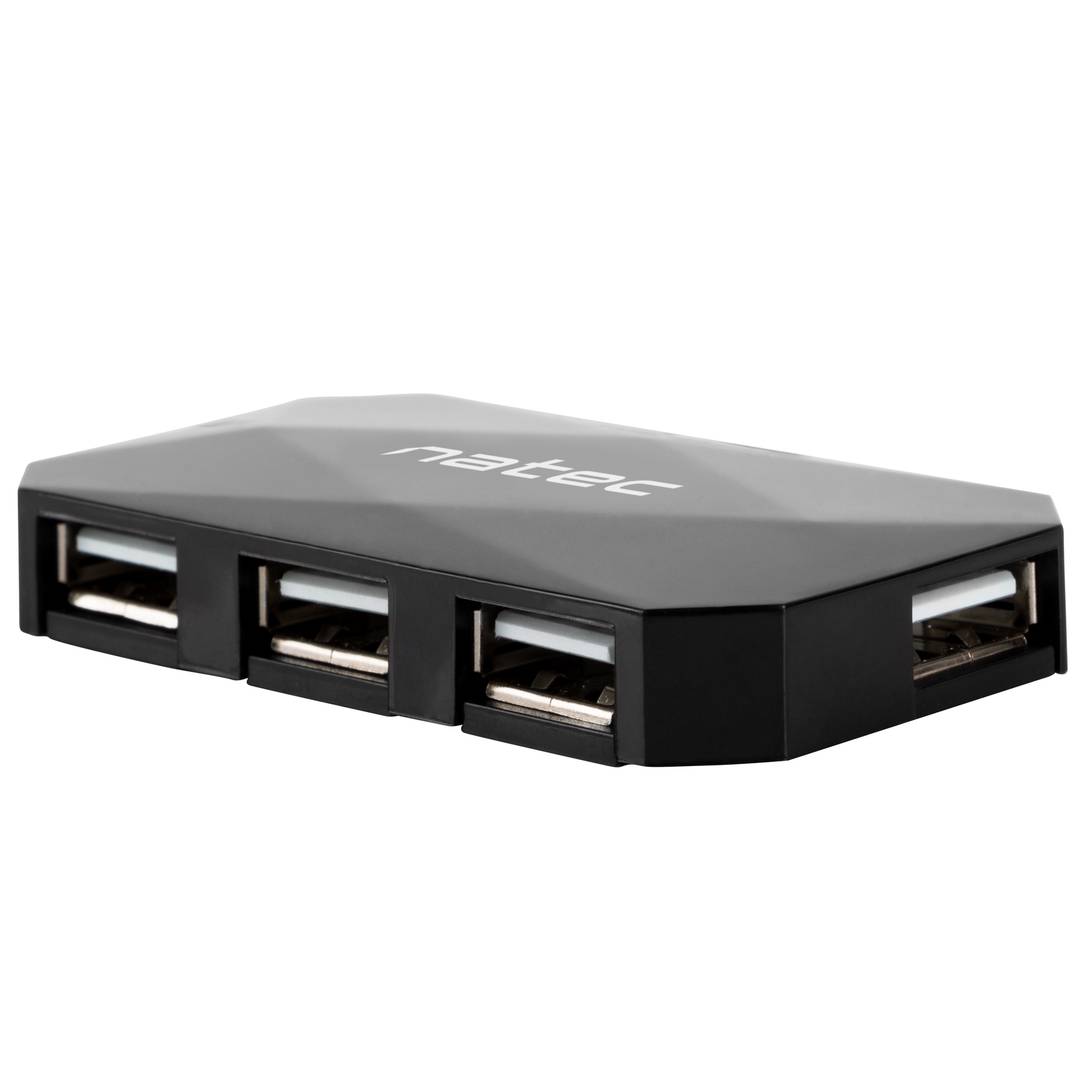 Natec Locust NHU-0647 Hub USB Tipo A 2.0 Preto de 4 portas