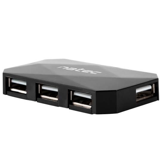 Natec Locust NHU-0647 Hub USB Tipo A 2.0 Preto de 4 portas