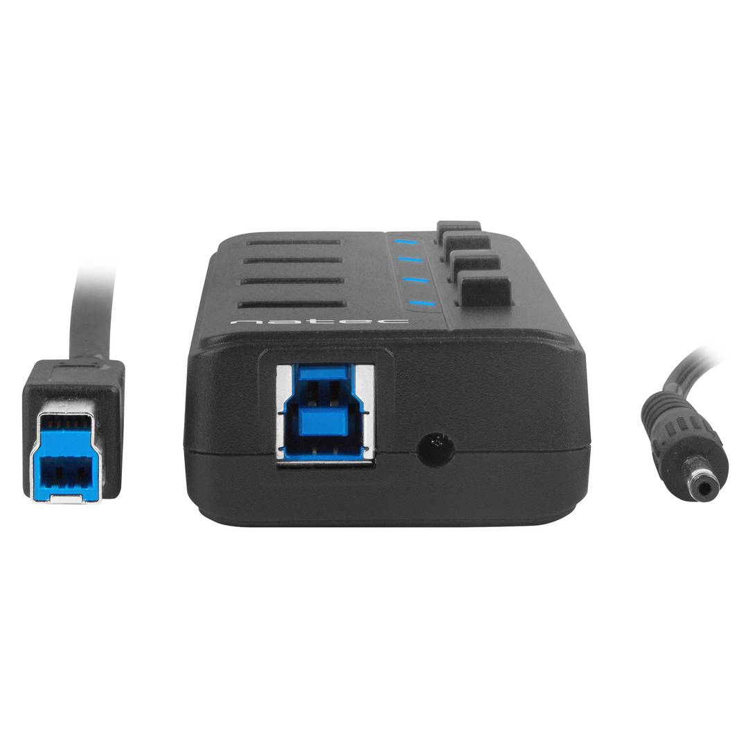 Natec Mantis 2 NHU-1557 4-Port USB Typ-A 3.0 Hub schwarz