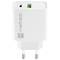 Carregador USB Natec Ribera 1X USB-A + 1X USB-C 20W branco NUC-2061
