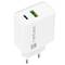 Carregador USB Natec Ribera 1X USB-A + 1X USB-C 20W branco NUC-2061